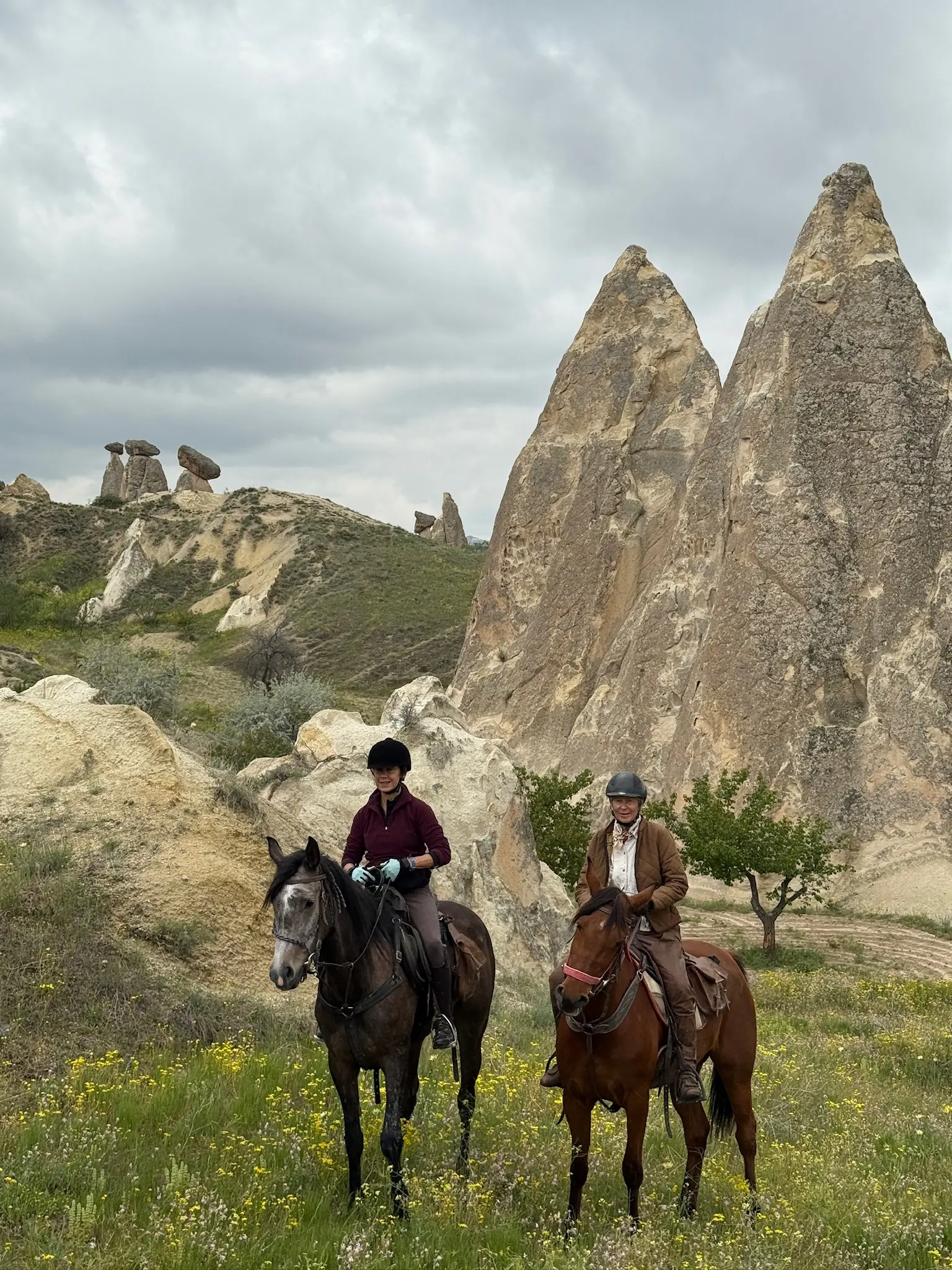 Horse riding at sunset in Devrent Valley