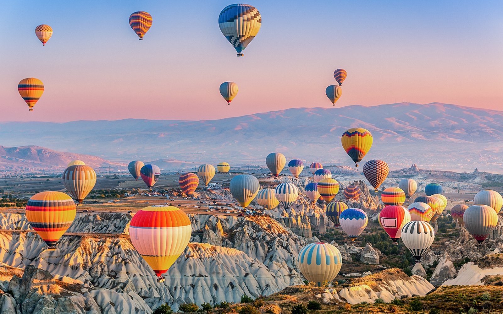 Sunrise balloon flight over Göreme
