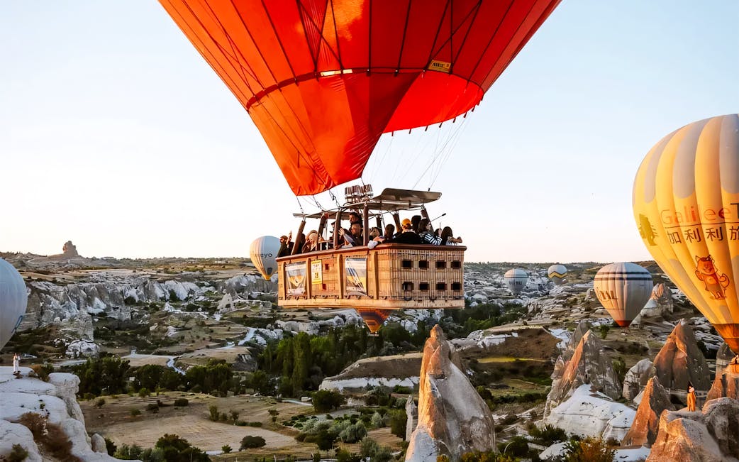 Fairy chimneys view from hot air balloon