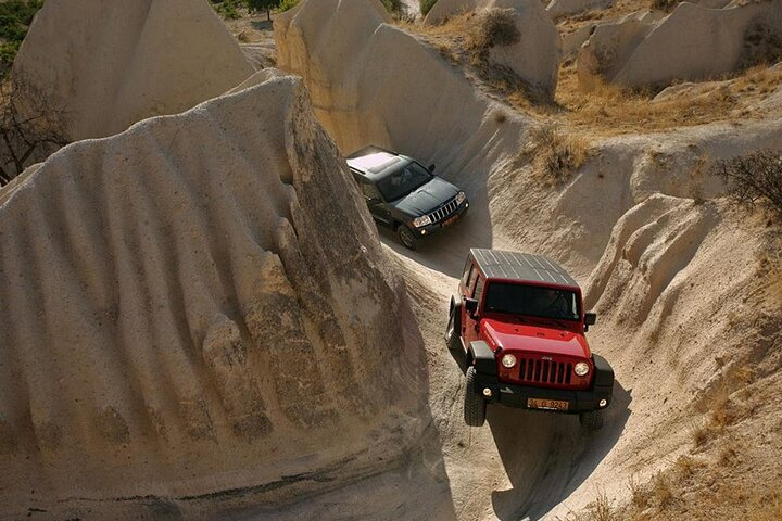Jeep safari through Cappadocia off-road terrain