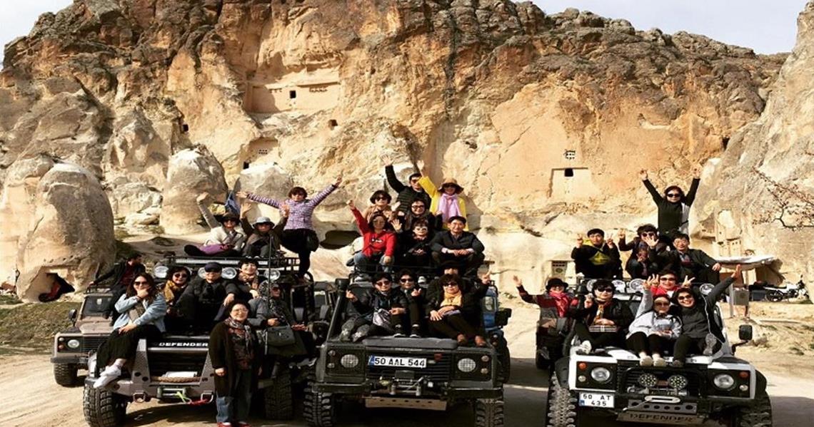 Jeep exploring hidden valleys of Cappadocia