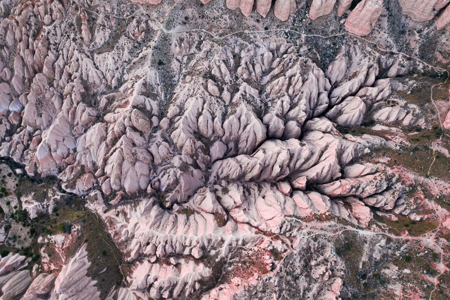 Rose Valley rock formations at sunset