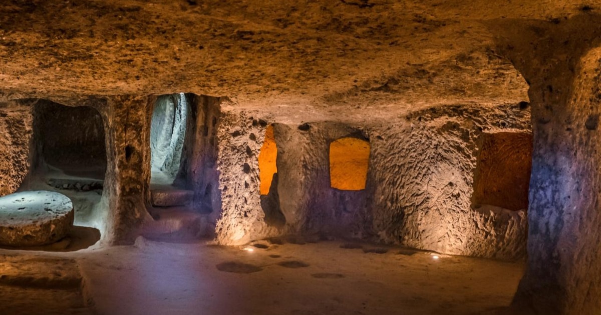 Ancient stone corridors of Kaymakli underground city