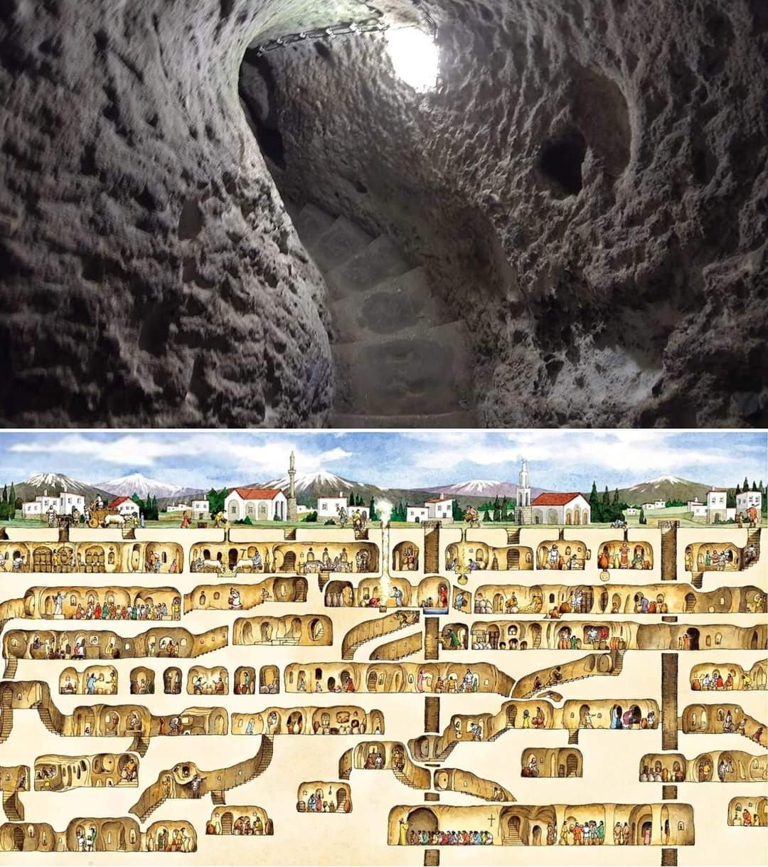 Millstone door in Cappadocia underground city