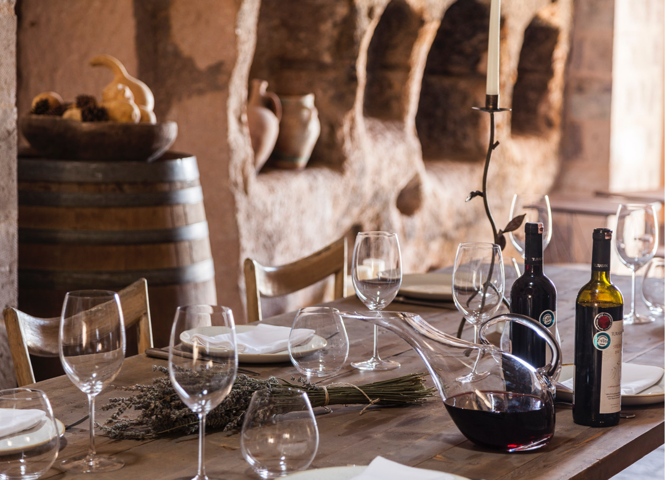 Wine tasting at Cappadocian vineyard